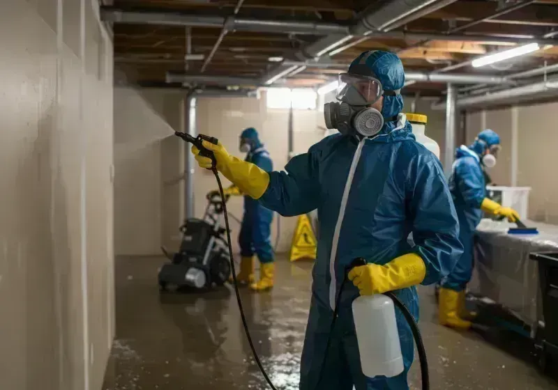 Basement Sanitization and Antimicrobial Treatment process in Charlevoix, MI